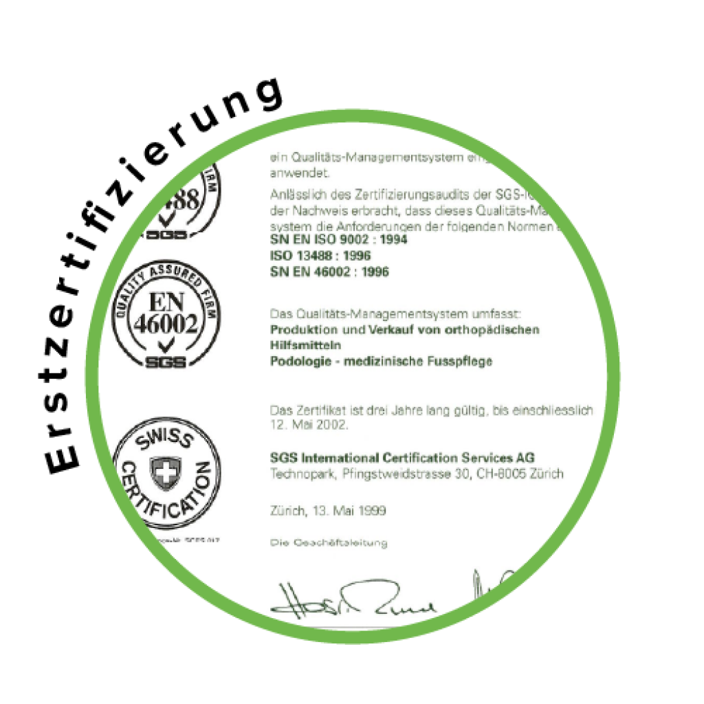 ISO Zertifikation.